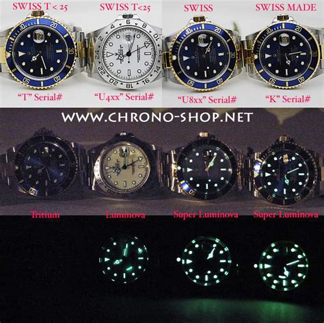 which rolex glows in the dark|Rolex tritium dial vs luminova.